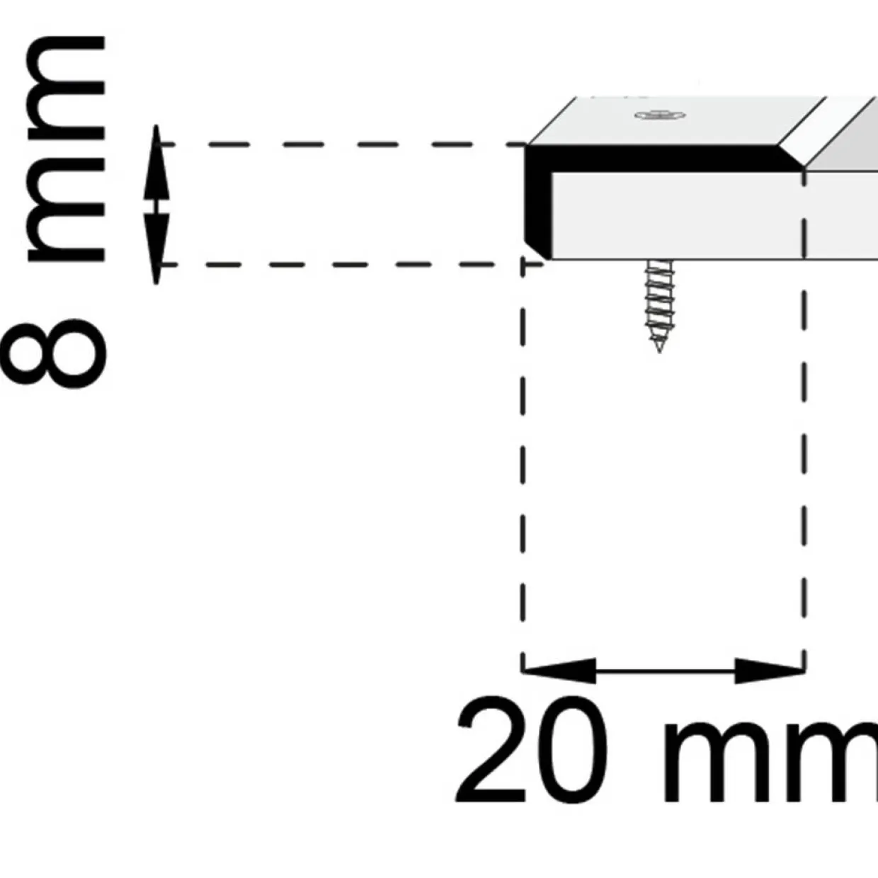 A46 Mässing 8x20 mm