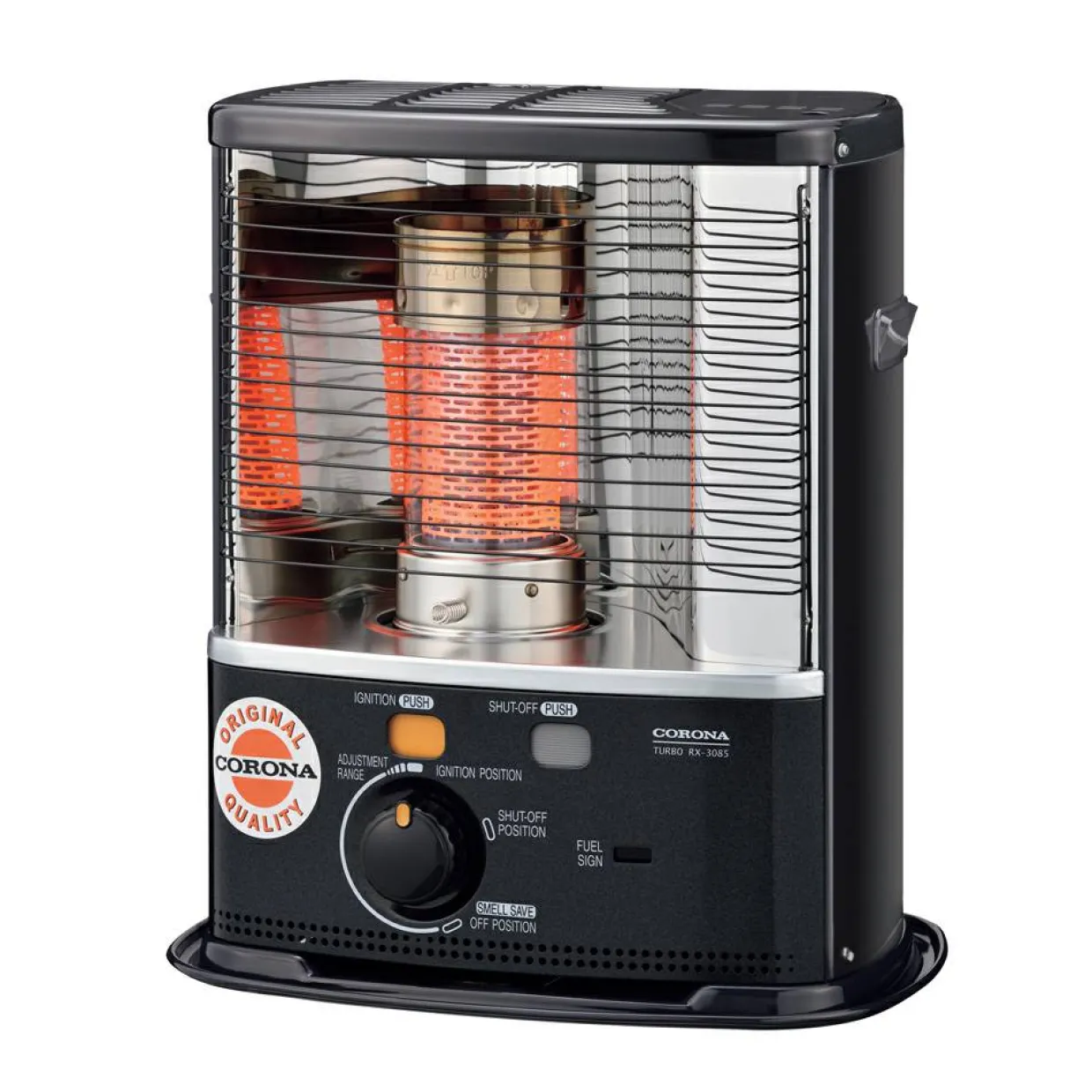 Corona RX3085 Svart Fotogenvärmare Med Dubbelförbränning 3000 W