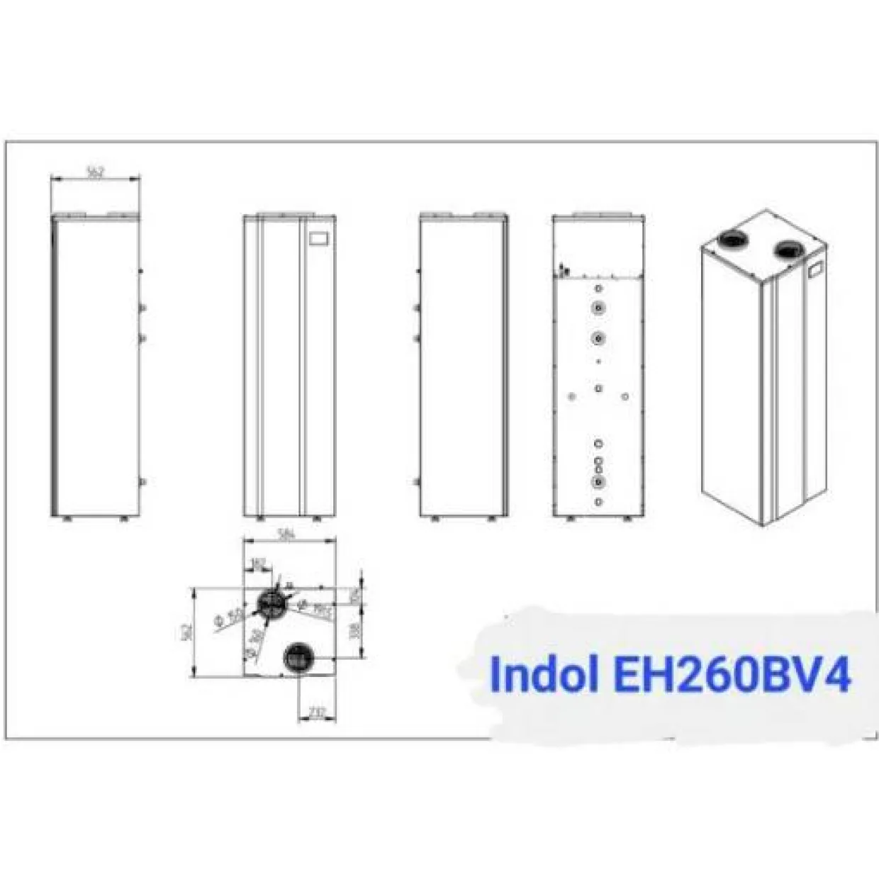 EcoHeat 260FW4R2 Wifi-Ansluten 260L