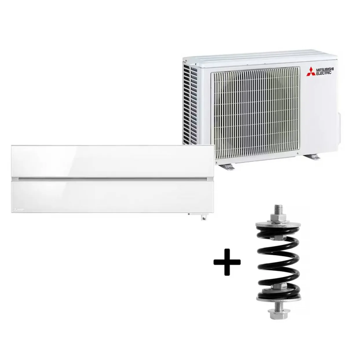Electric Hero 2.0 LN25 6,3kW Värme SCOP 5,2 Luftvärmepump Paket med Fjäderdämpare