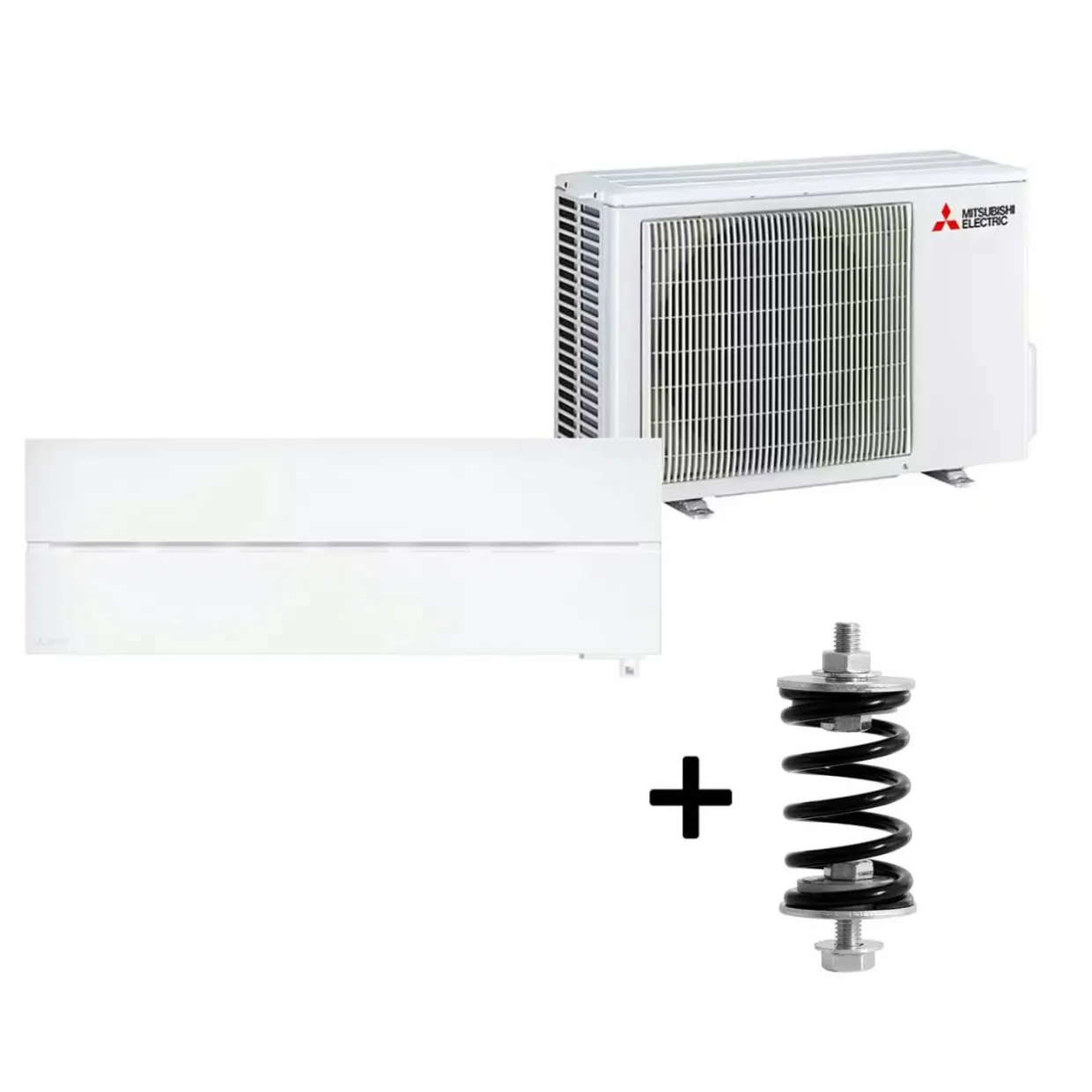 Electric Hero 2.0 LN25 6,3kW Värme SCOP 5,2 Luftvärmepump Paket med Fjäderdämpare