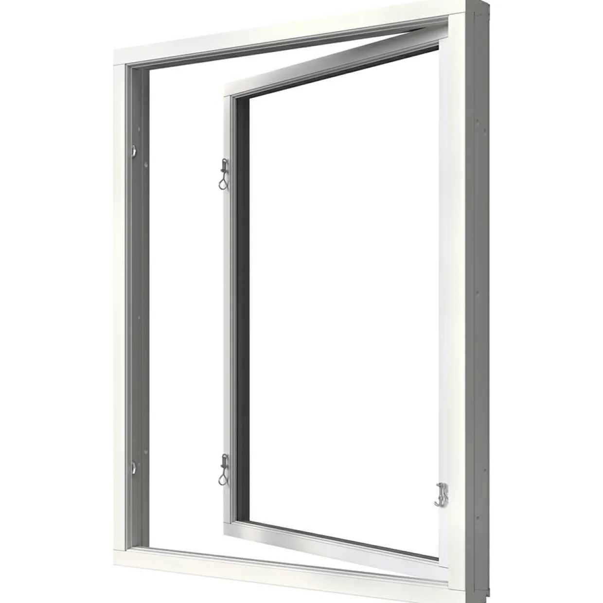Elit Retro 3-Glas Aluminium