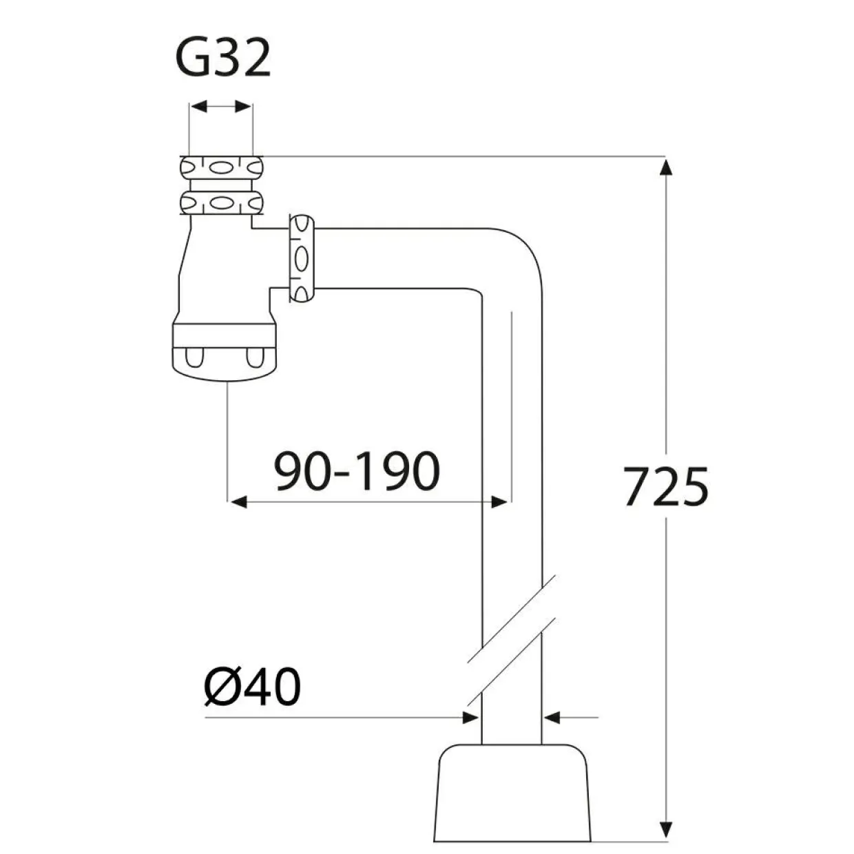 90° Instick G32xØ40