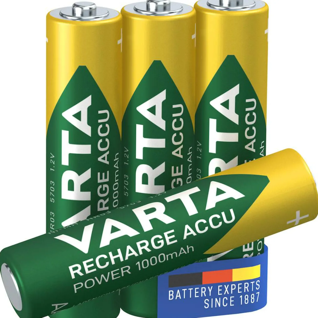 Laddningsbara Alkaliska AAA 1000 mAh 4-Pack