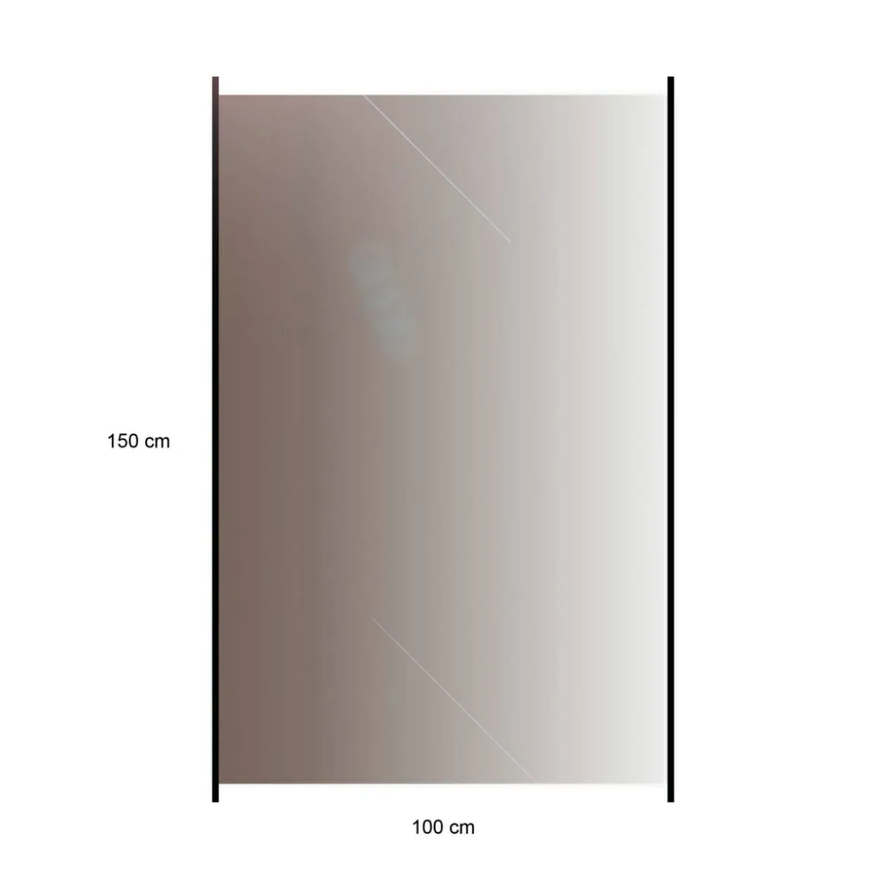med Aluminiumskena Rökfärgat 100x150
