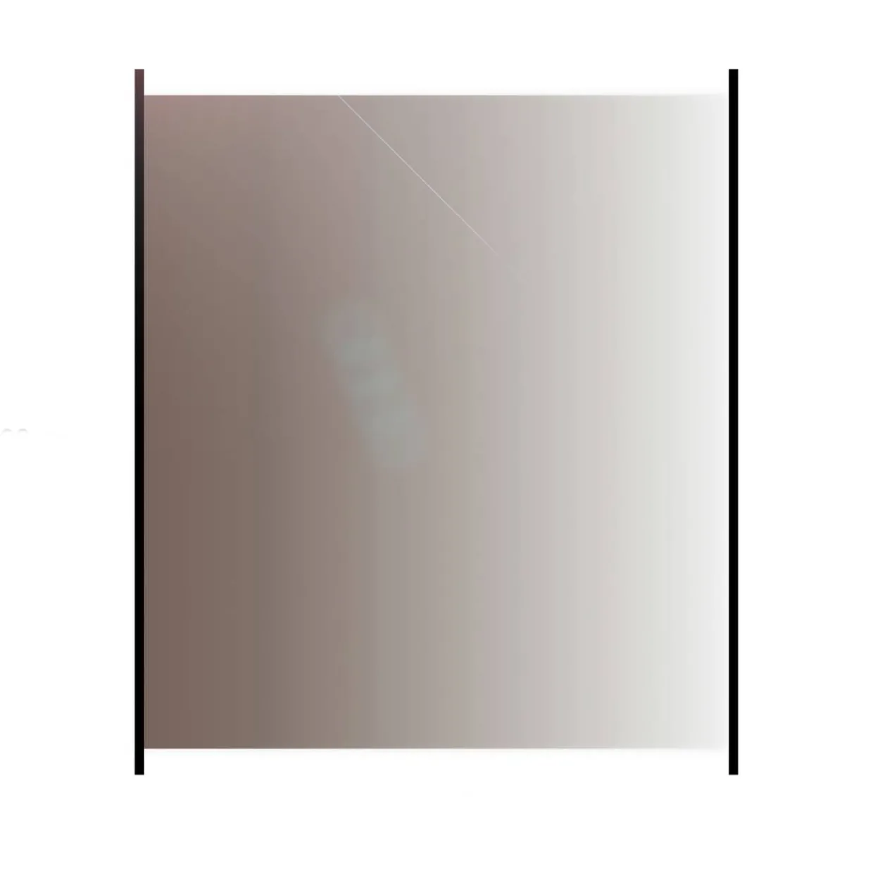 med Aluminiumskena Rökfärgat 90x100