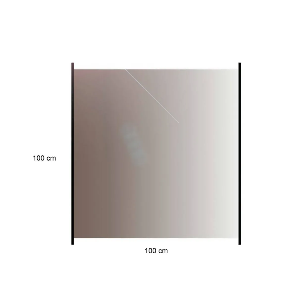 med Aluminiumskena Rökfärgat 100x100