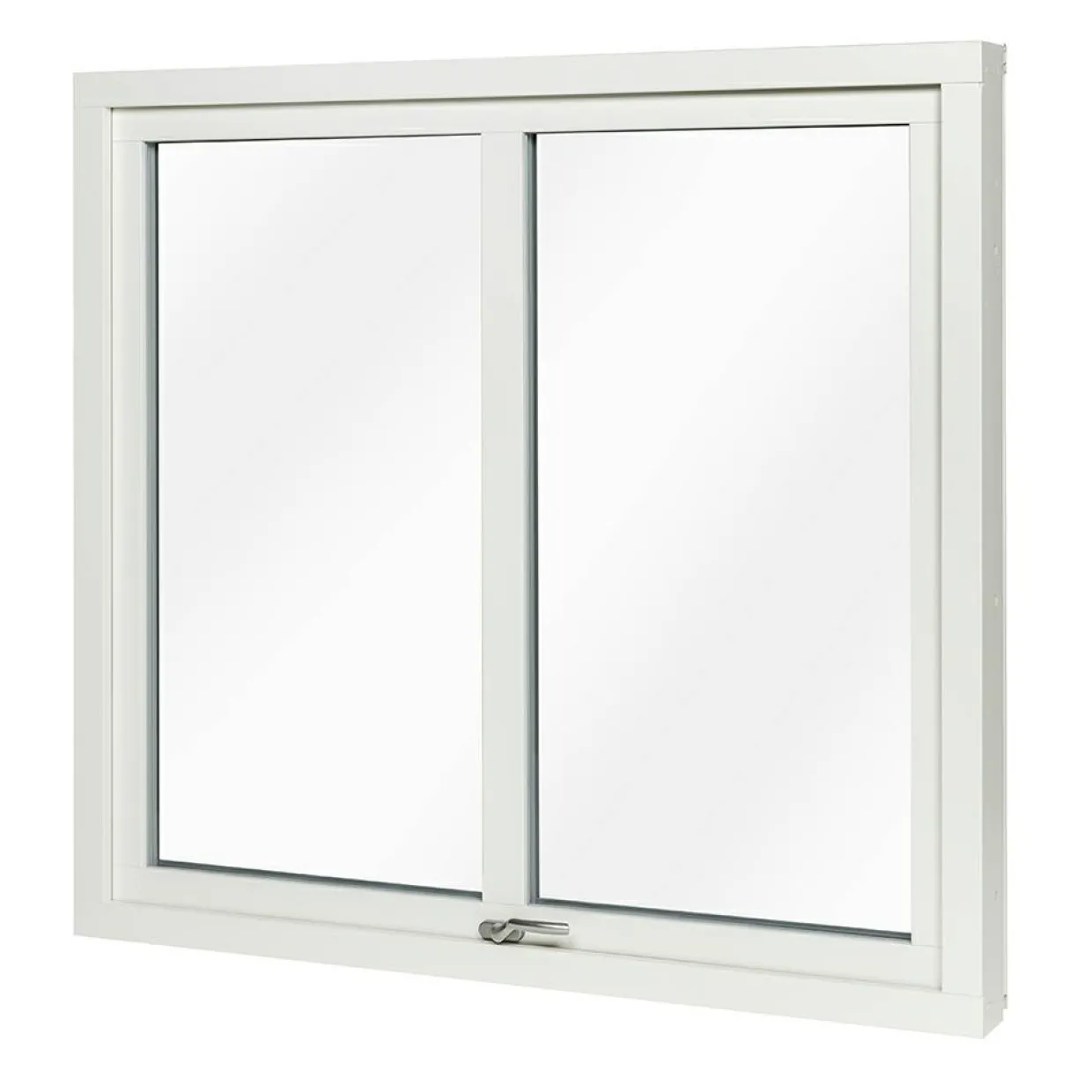 Med Mittpost 3-Glas Alumnium