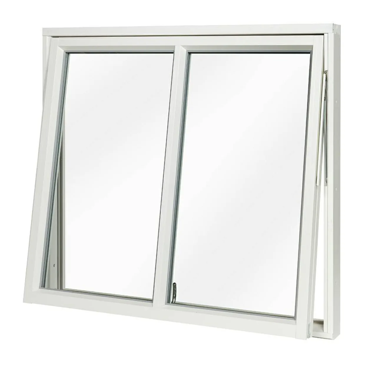 Med Mittpost 3-Glas Alumnium