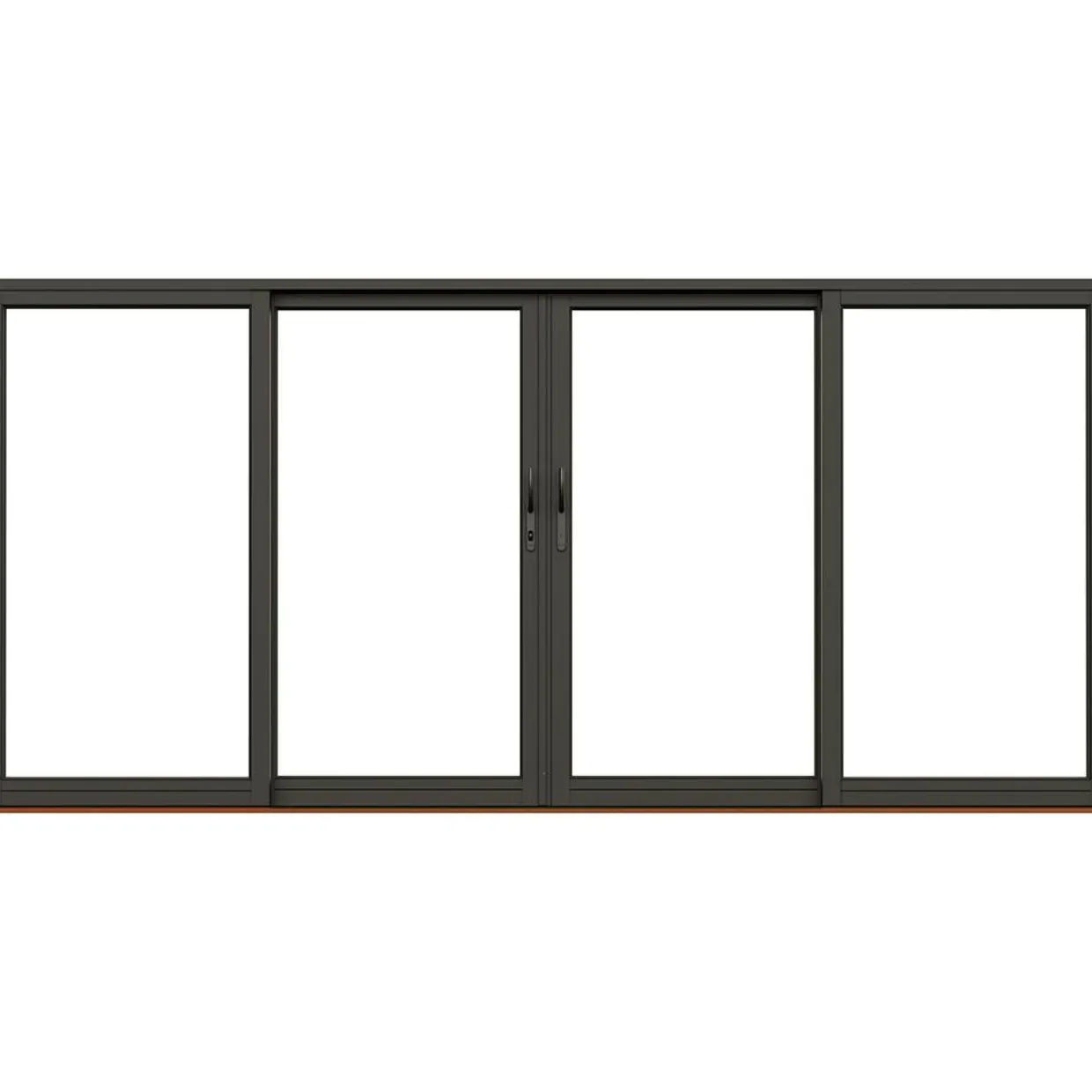 NTech Aluminium 4-Delad BlackLine Svart