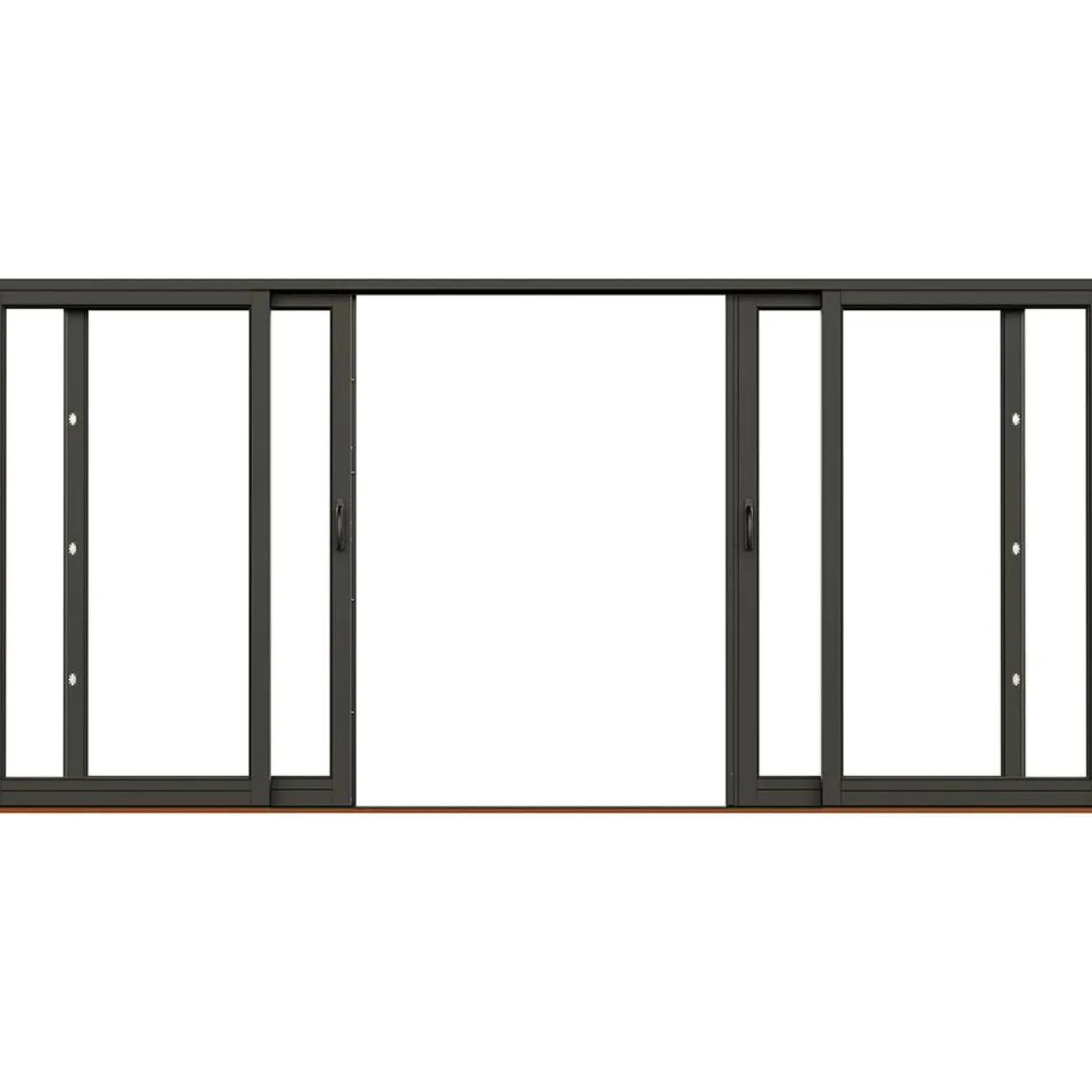 NTech Aluminium 4-Delad BlackLine Svart