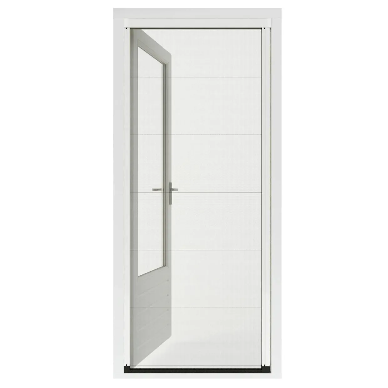 Plisserat Skjutdörr 960X2030-2060 mm Vit