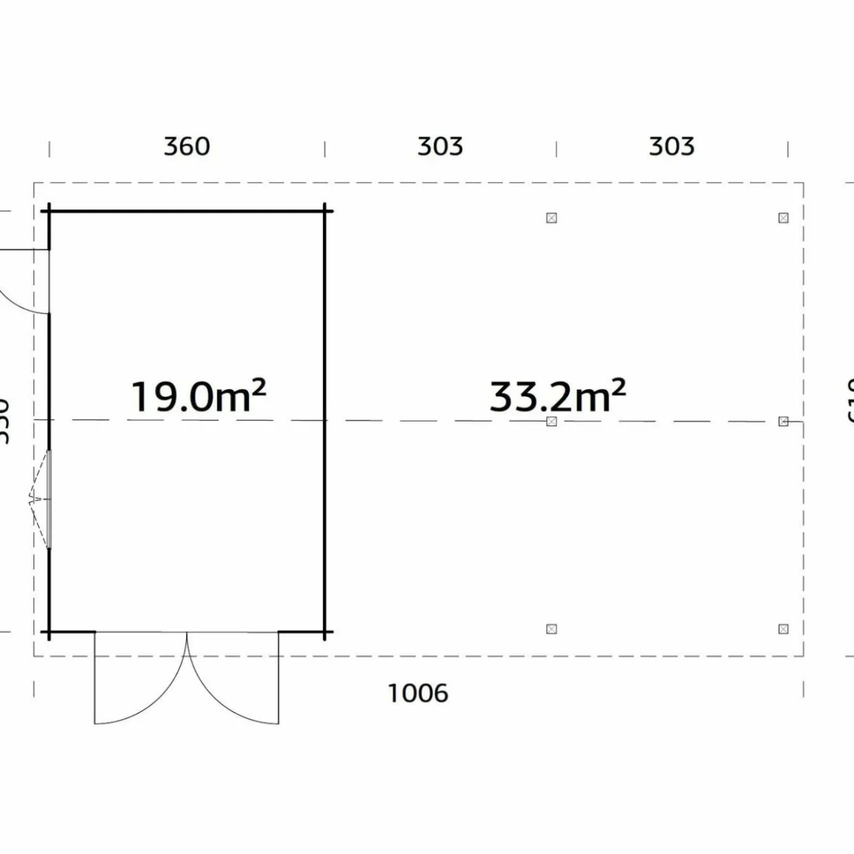 Roger med Carport 53,1 m2 och Slagport