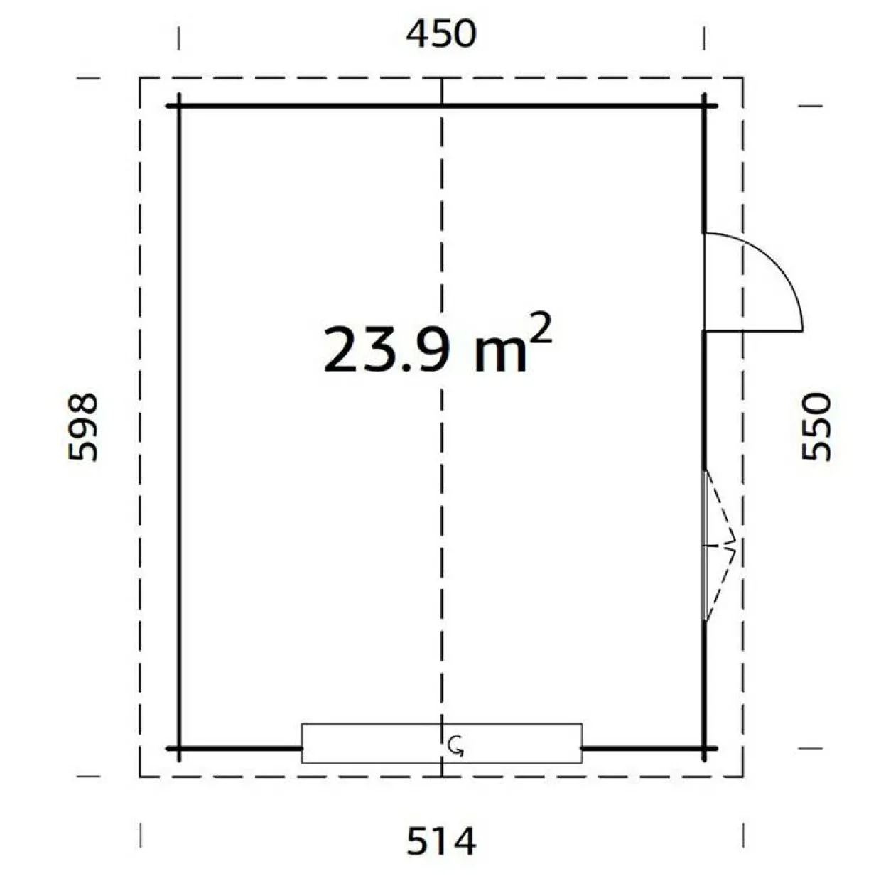 Roger 23,9 m2 med Takskjutport