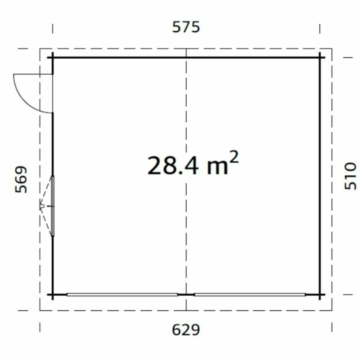 Roger 28,4 m2 utan Port