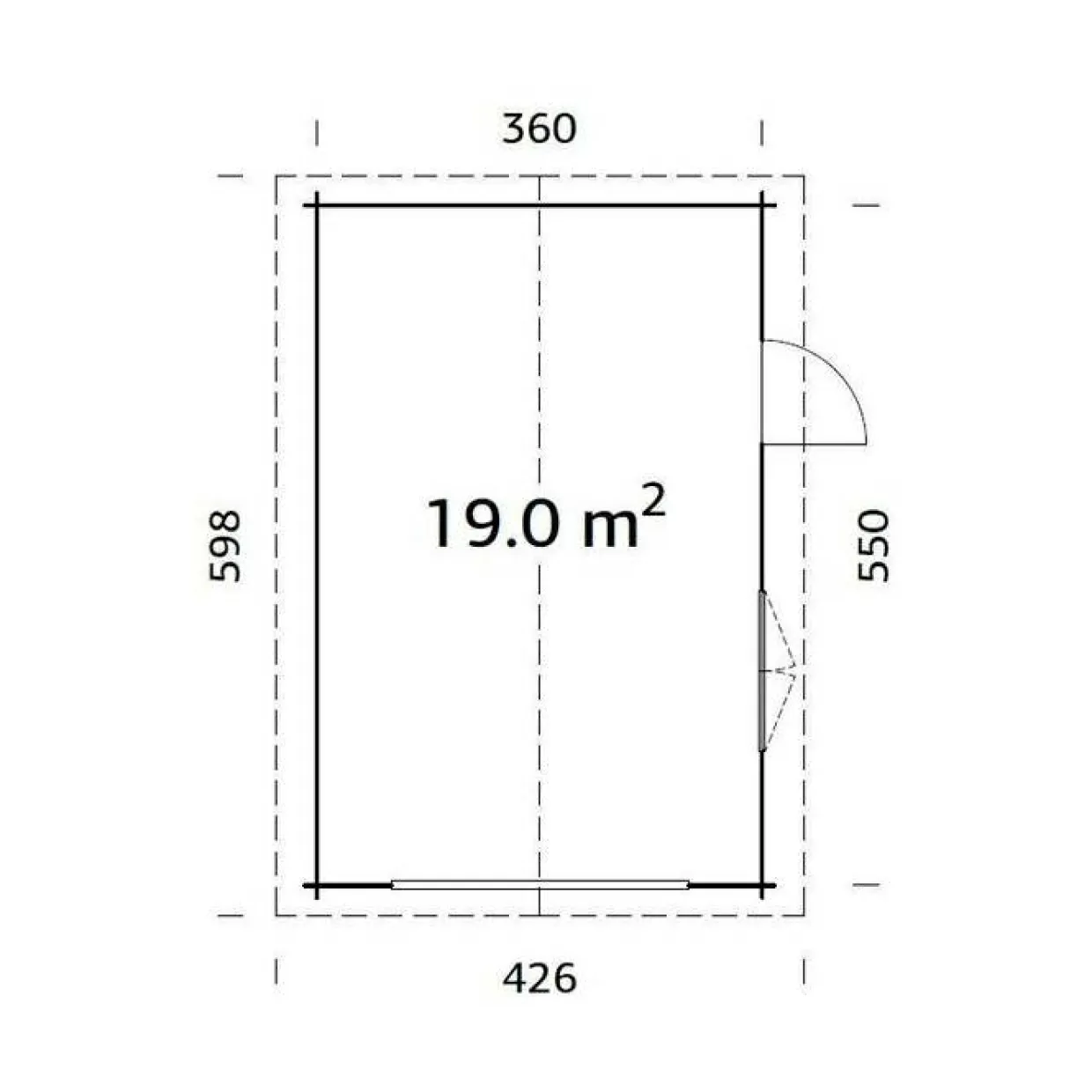 Roger 19,0 m2 utan Port