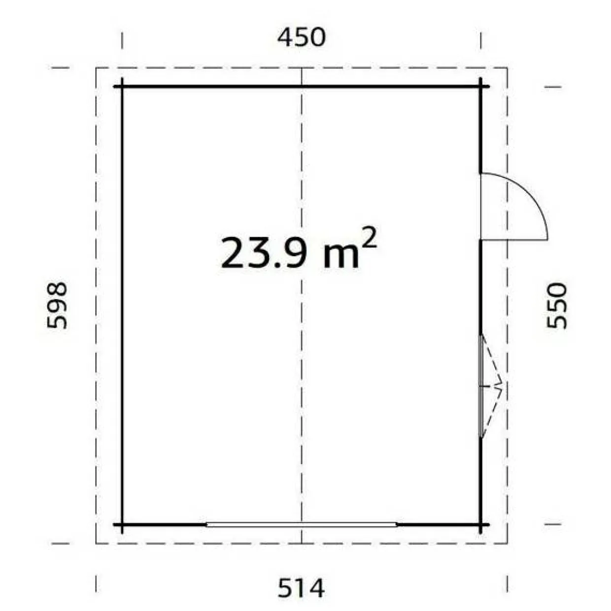 Roger 23,9 m2 utan Port