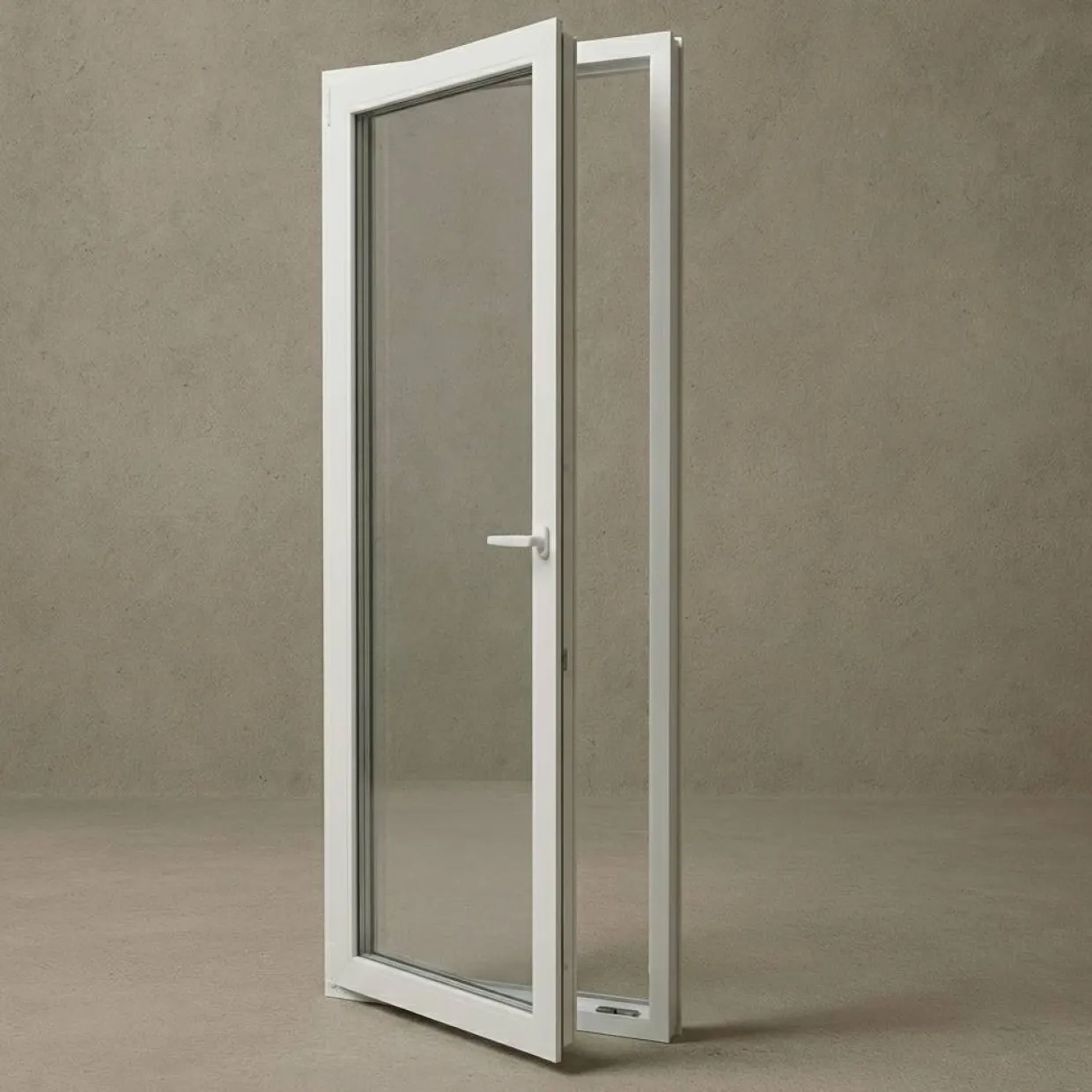 Stabil PVC 3-glas Helglasad Inåtgående