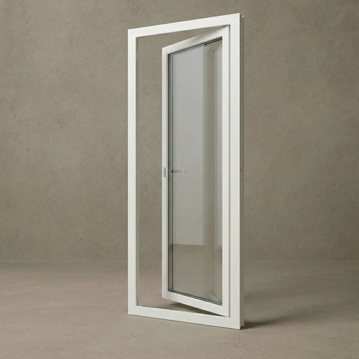 Stabil PVC 3-glas Helglasad Inåtgående