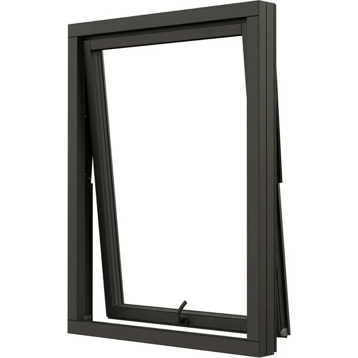 Svanenmärkt NTech 3-Glas Aluminium BlackLine Svart