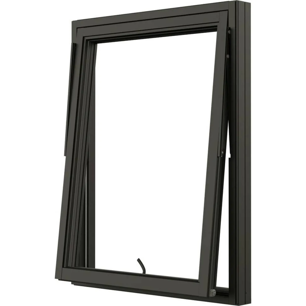 Svanenmärkt NTech 3-Glas Aluminium BlackLine Svart