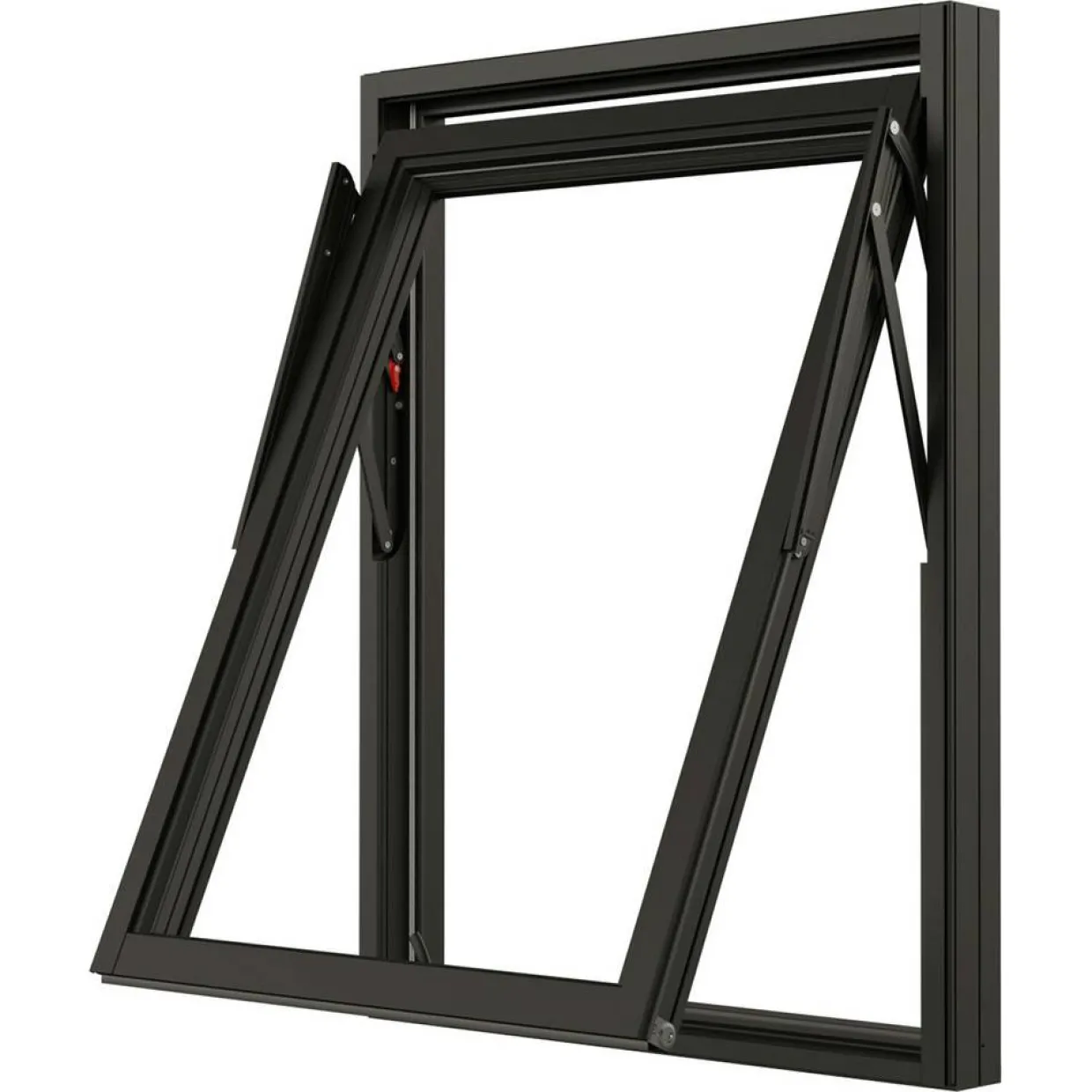 Svanenmärkt NTech 3-Glas Aluminium BlackLine Svart