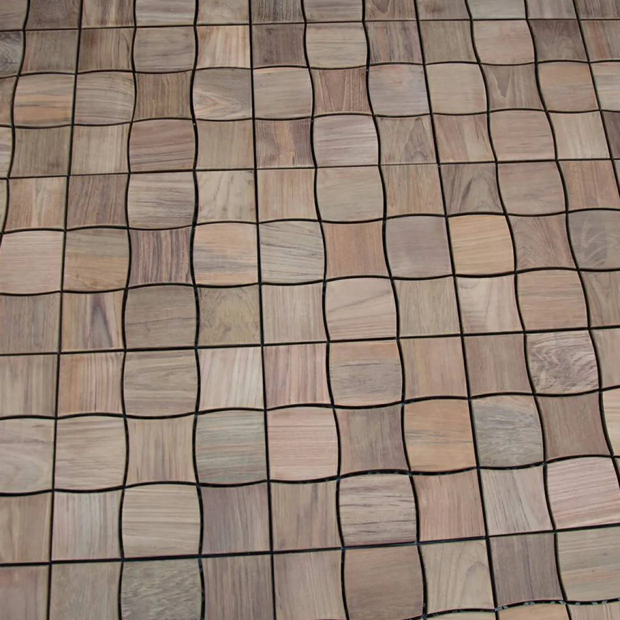 Teak Deltaplattan 30x30 Typ I