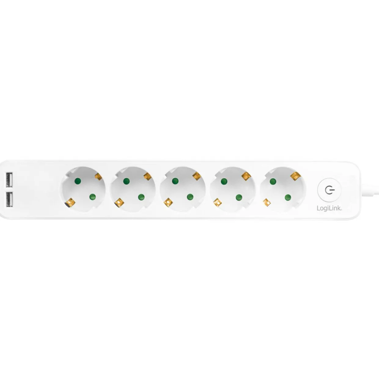 5-vägs + 2 st USB Med Brytare 1,5 m