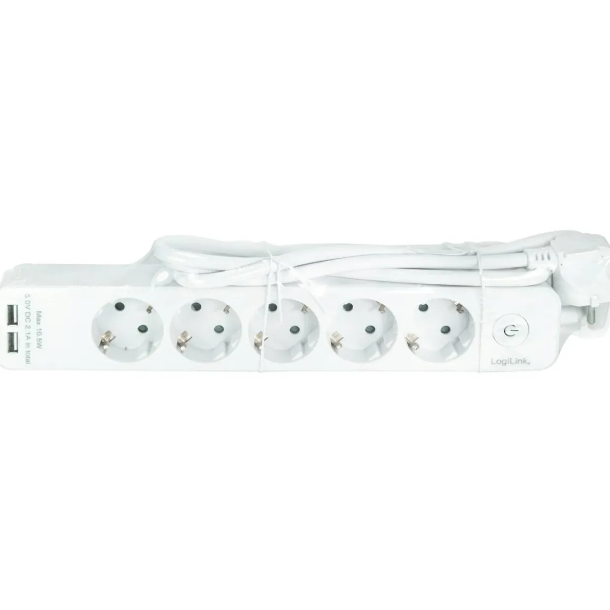5-vägs + 2 st USB Med Brytare 1,5 m