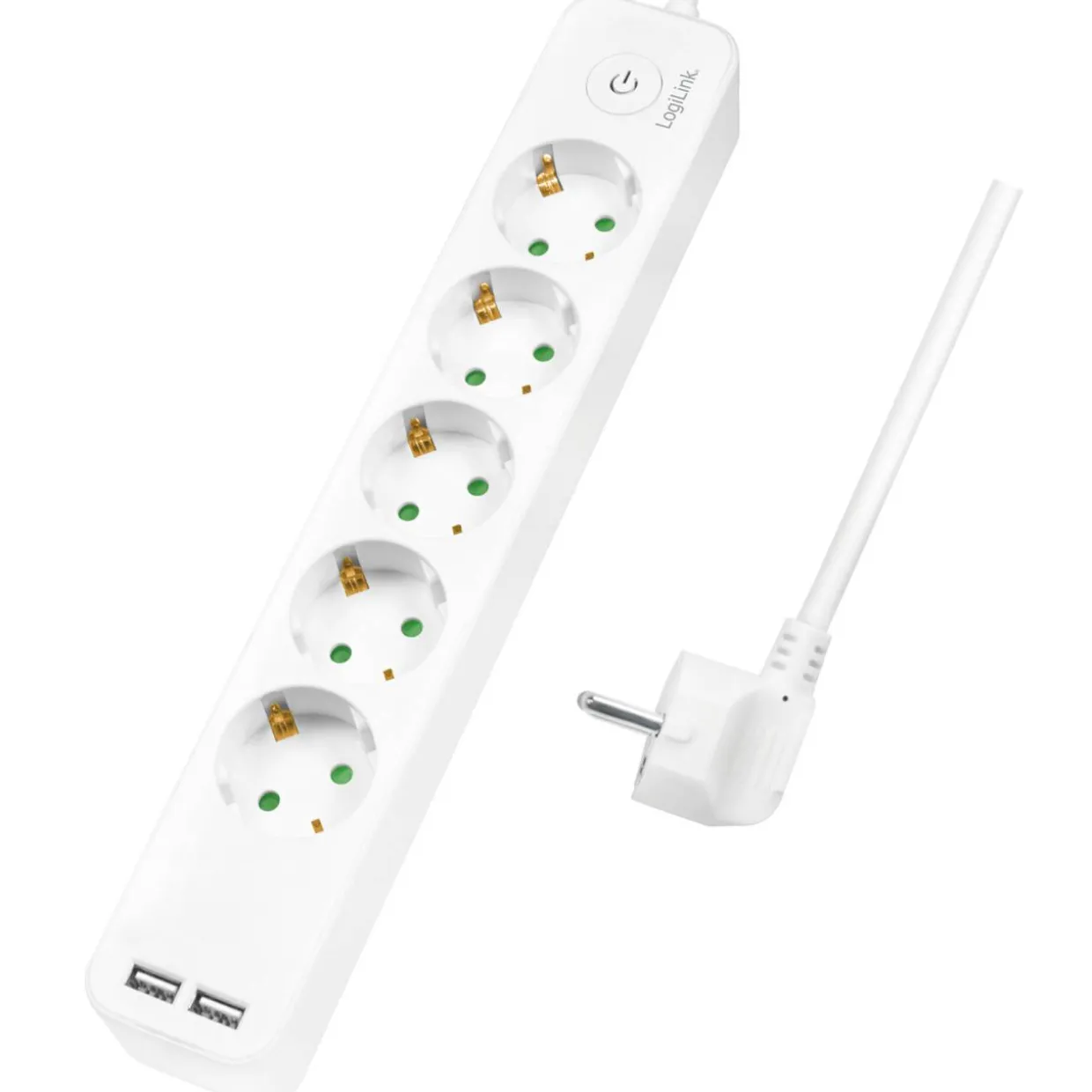 5-vägs + 2 st USB Med Brytare 1,5 m